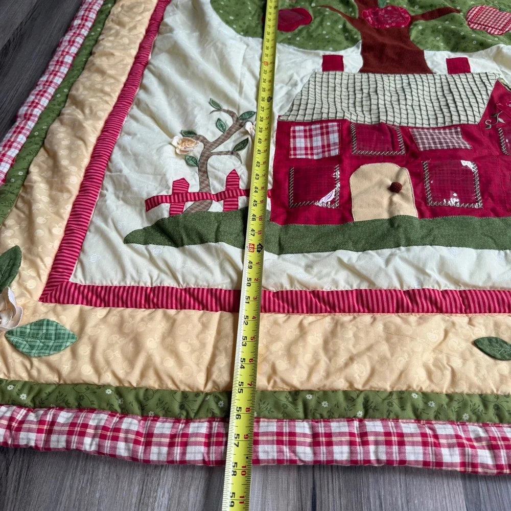 Our Family Tree Photo Frame Quilt Wall Hanging Play Mat‎ Gingham 58x48